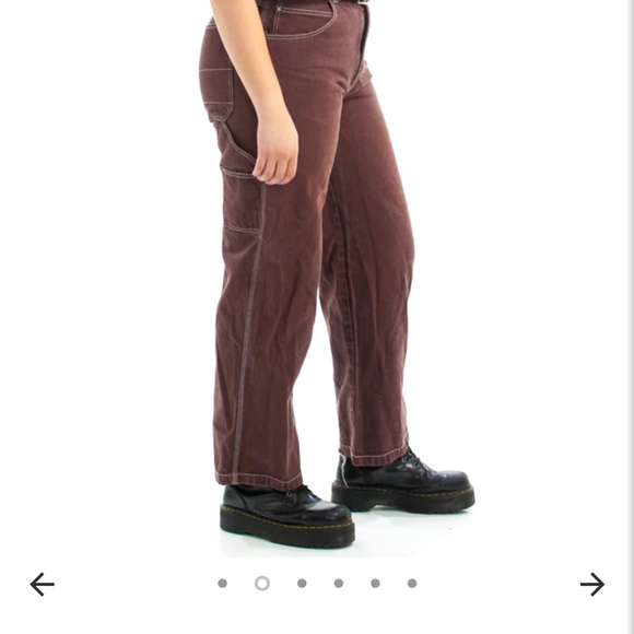 New Y2K Brownies Baggy Carpenter Pants Kno’ Better jeans white cap stitched 44 - Picture 6 of 16